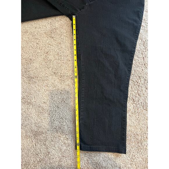 Riders by Lee Black Crop Straight Leg Denim Jeans Women Size 24 Plus 40x25 EUC - Picture 5 of 6